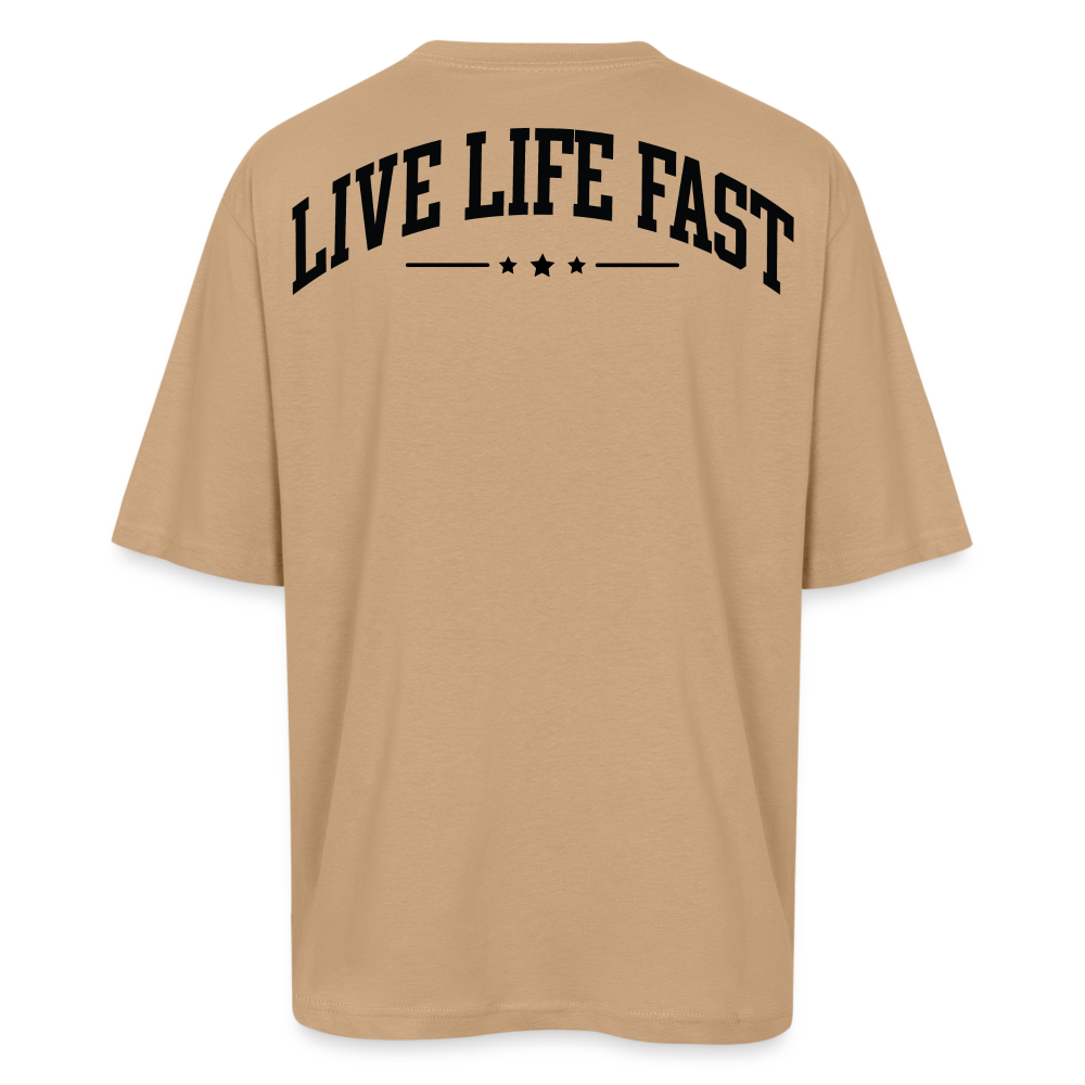 Live Life Fast - Oversize Tee - beige